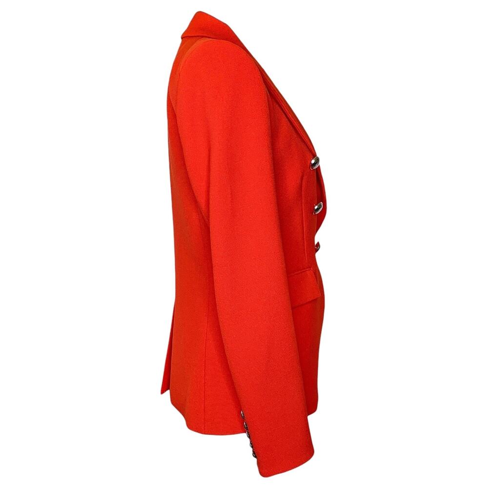 Veronica Beard Red Flame Miller Dickey Jacket Blazer Silver Double Breasted - Picture 5 of 12